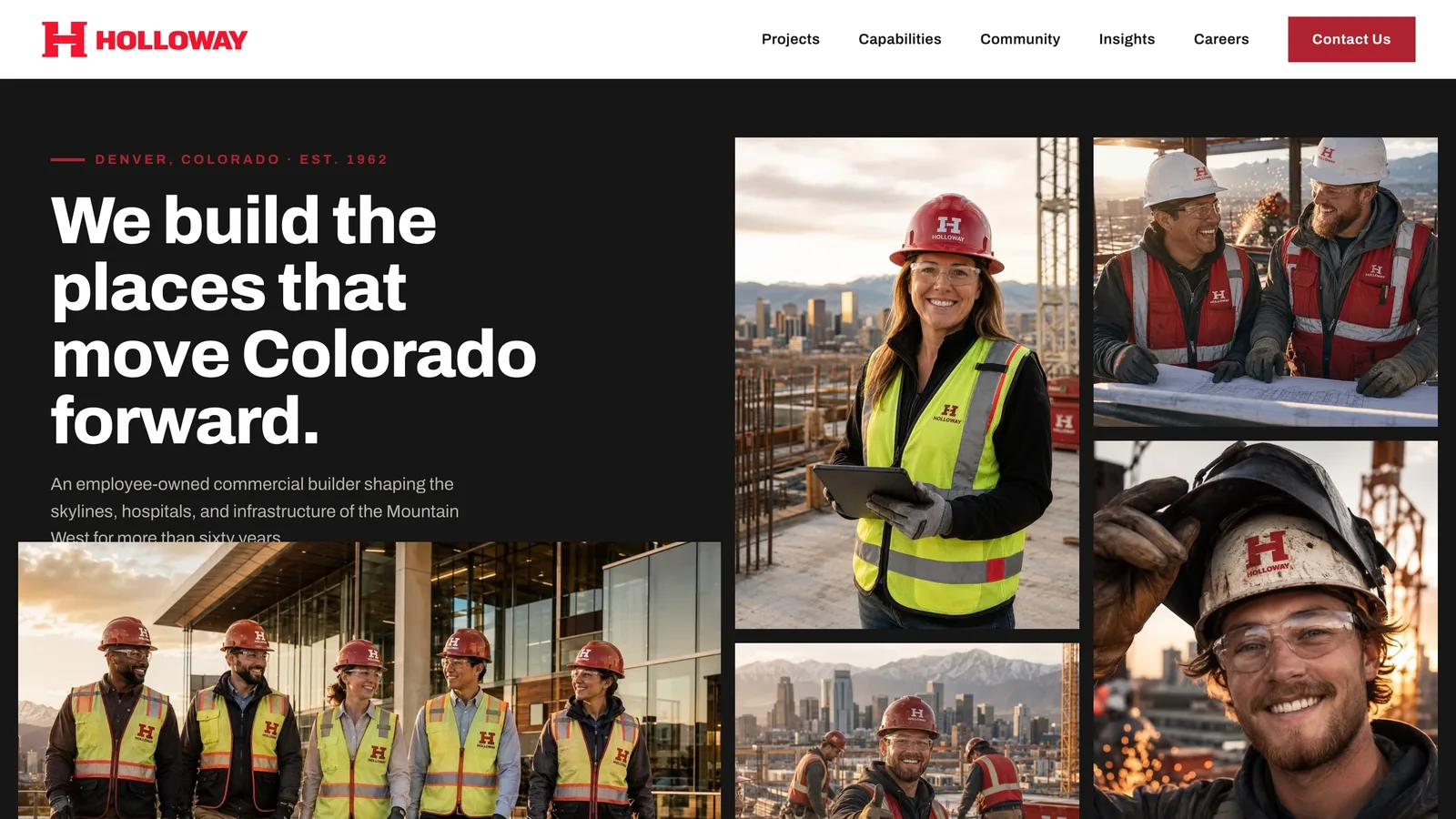 Holloway website screenshot