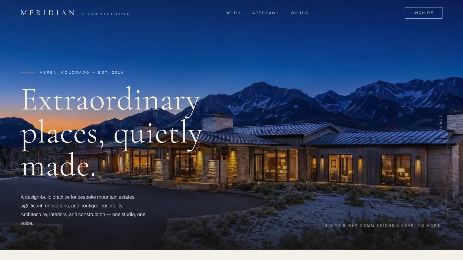 Meridian website screenshot
