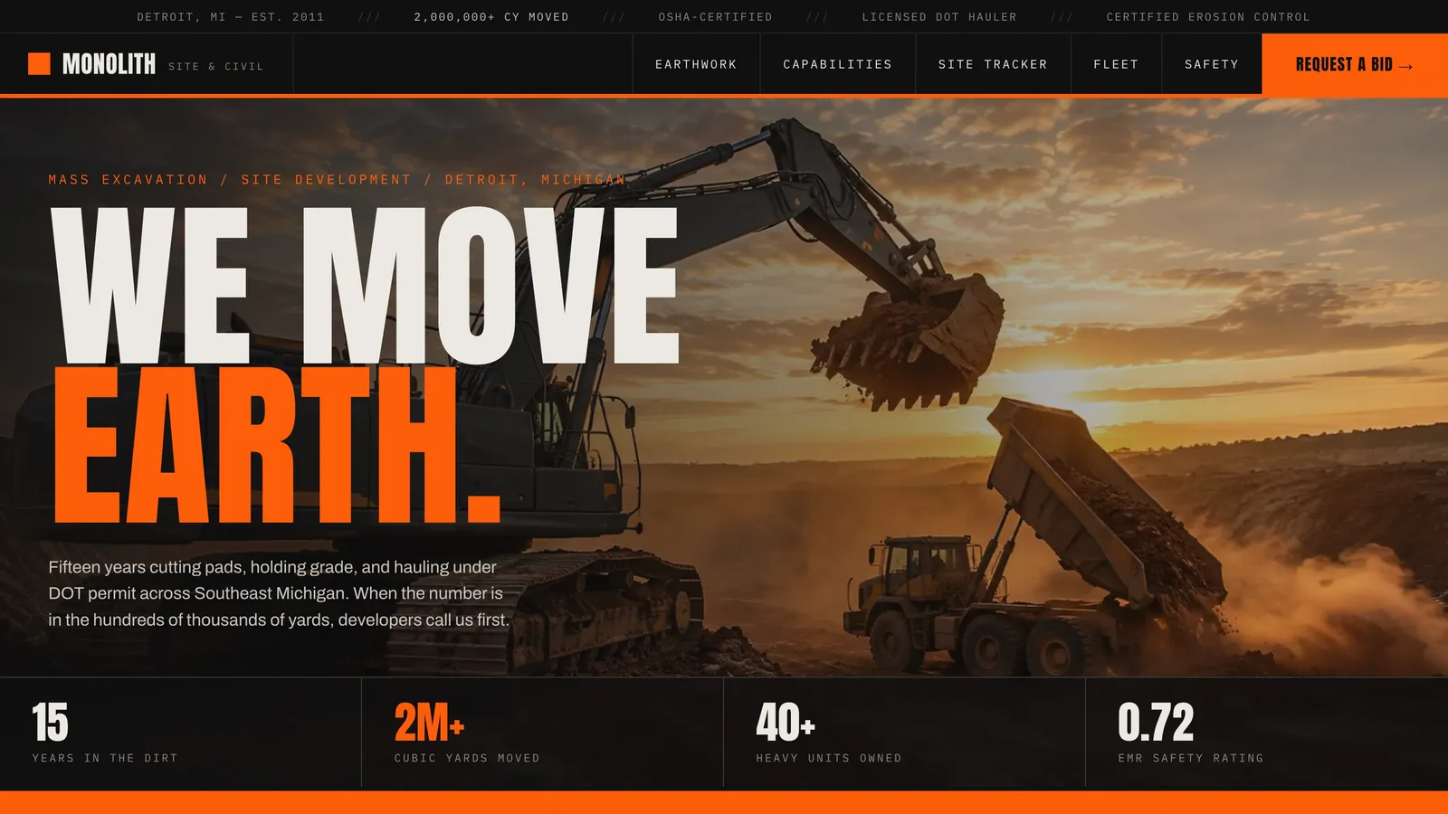 Monolith website screenshot